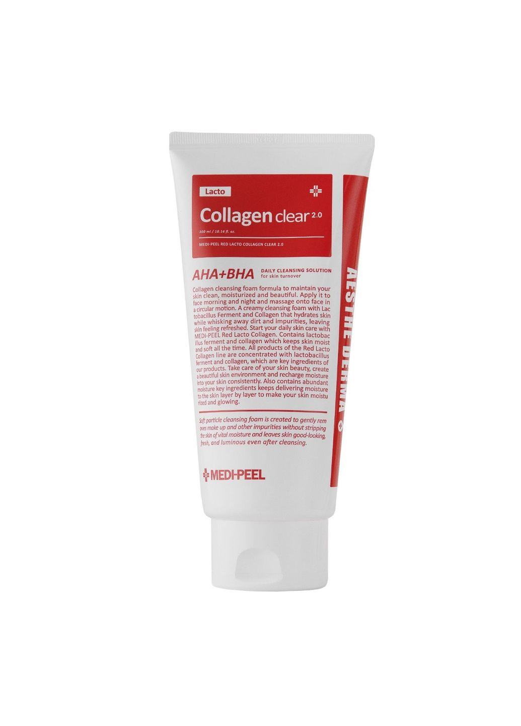 Пенка для умывания лица с коллагеном 300 мл Medi Peel Red Lacto Collagen Clear 2.0 Medi-Peel (317554148)