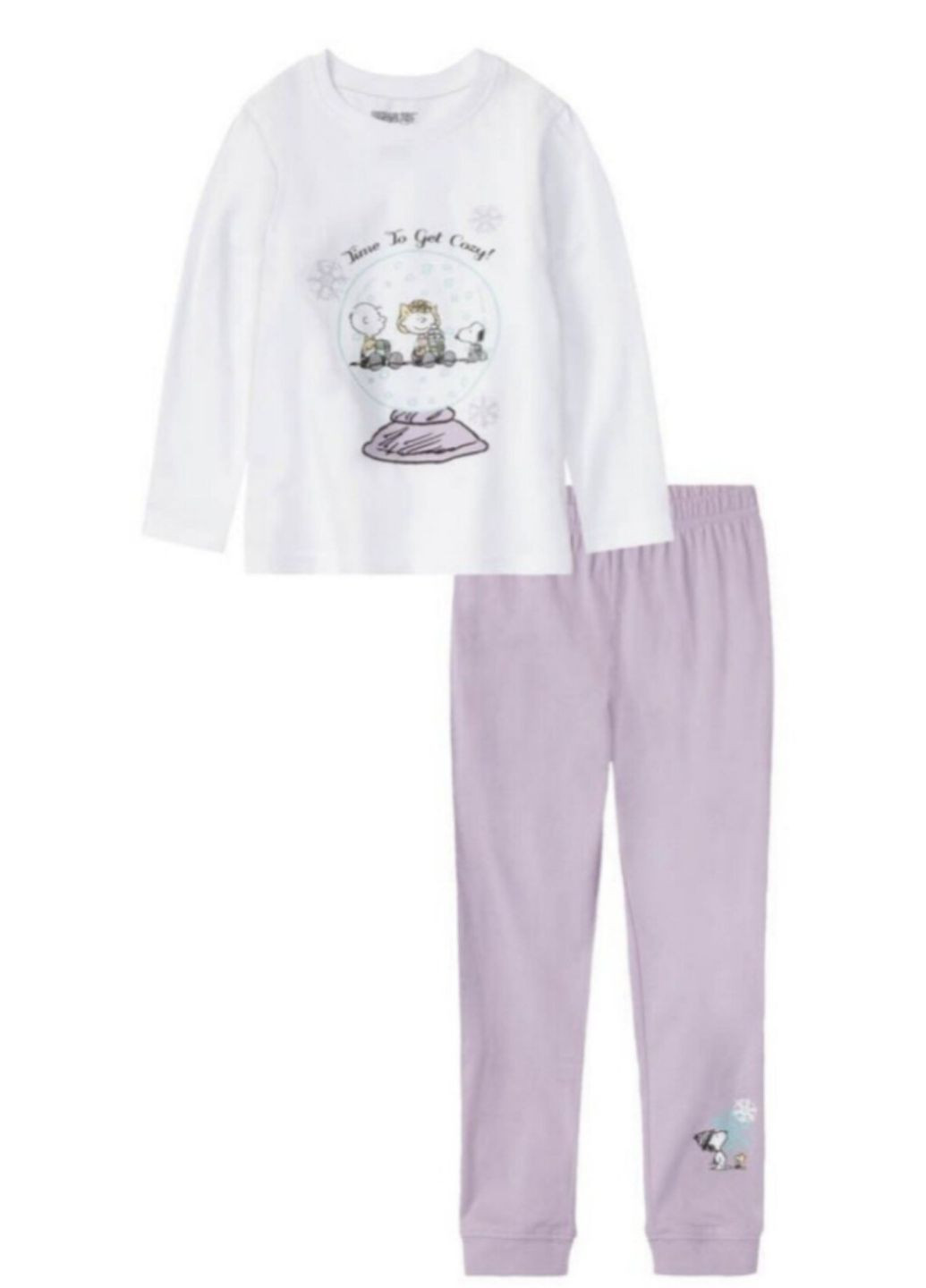 Комбінована всесезон піжама для дівчинки лонгслів + брюки Peanuts