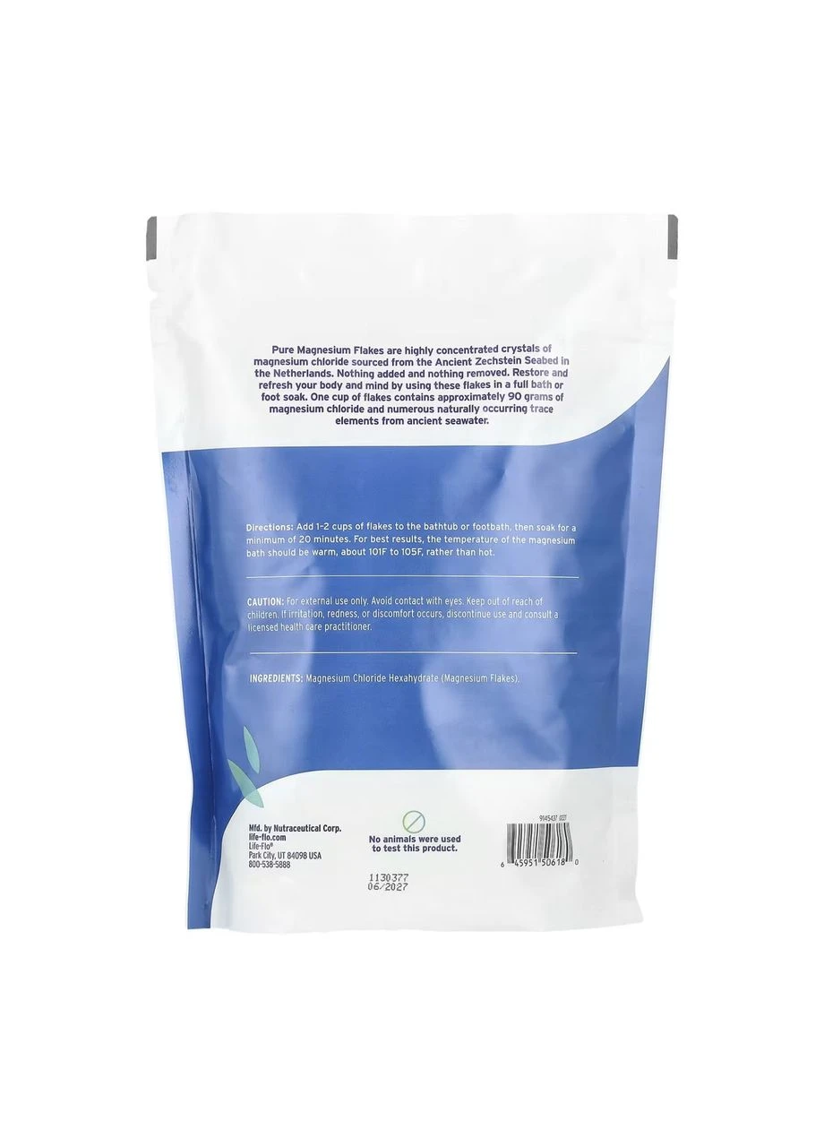 Pure Magnesium Flakes - 1.65lb (26.4oz) Life-flo (369399844)