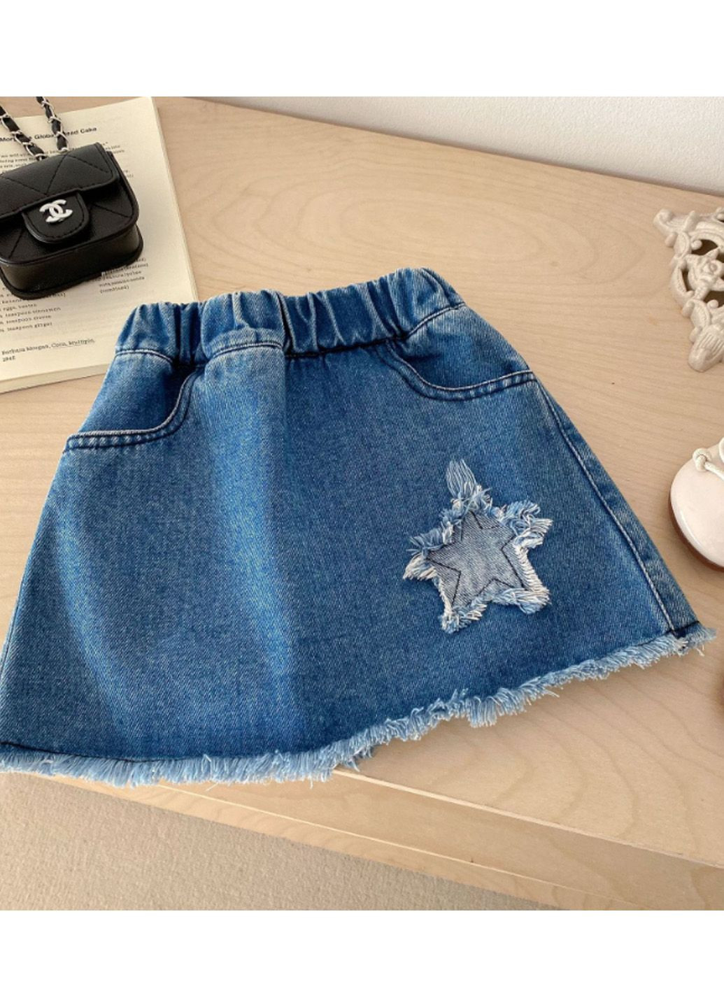 Синий демисезонный джинсовый костюм No Brand