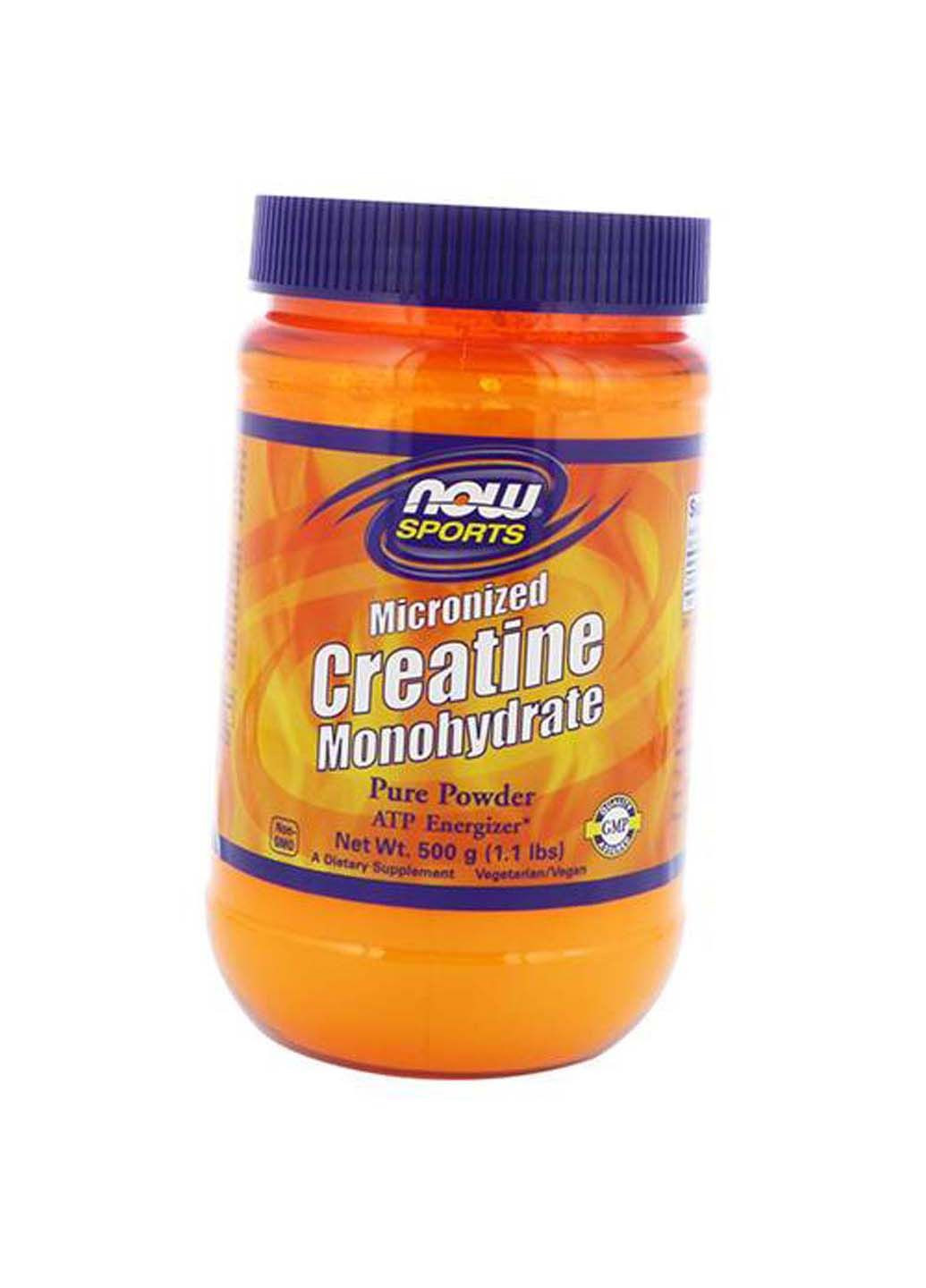Креатин Моногідрат Micronized Creatine Monohydrate Powder 500г Без смаку Now Foods (293515564)