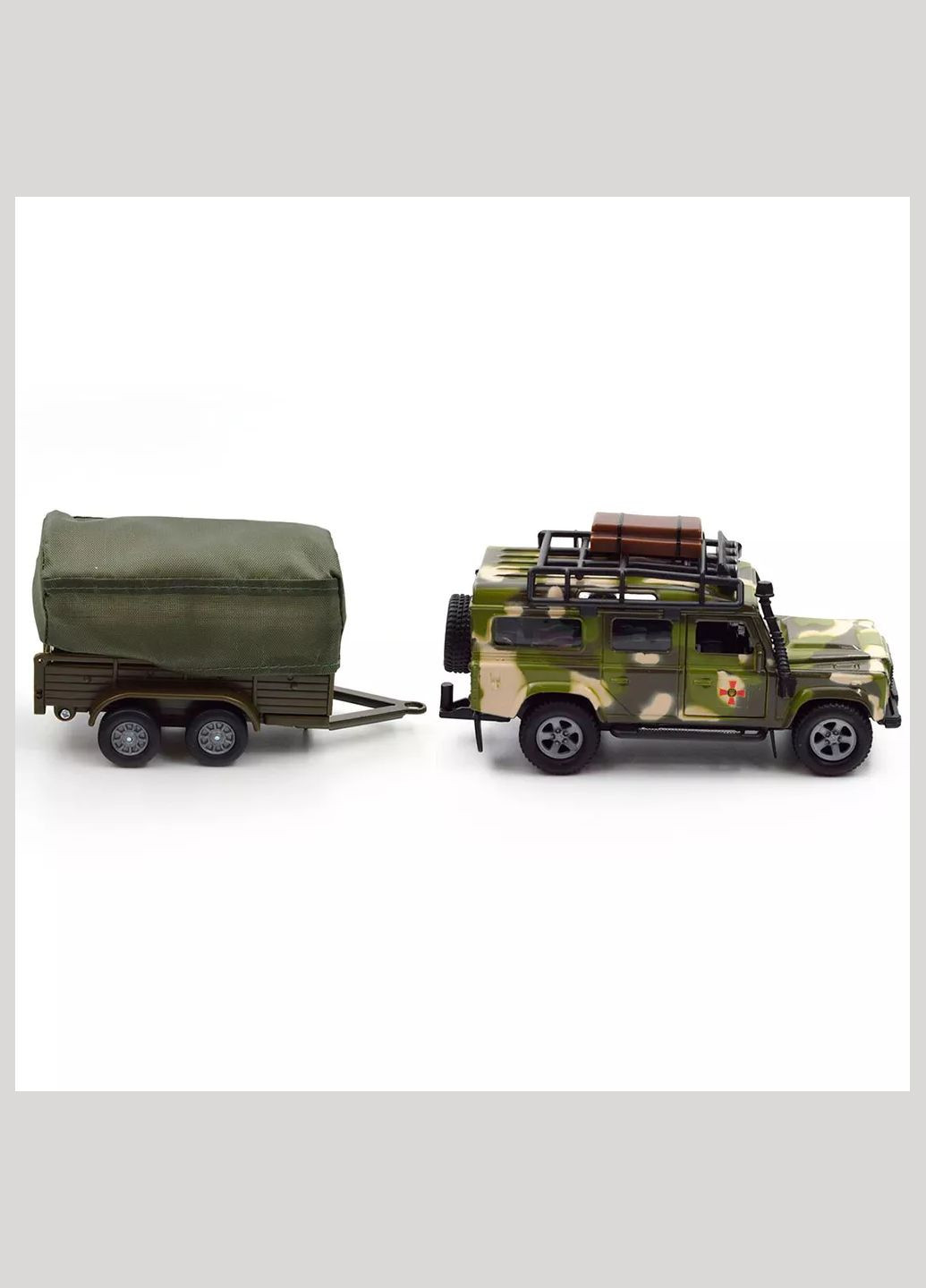 Автомодель Land Rover Defender Милитари с прицепом (520027.270) TechnoDrive (330057949)