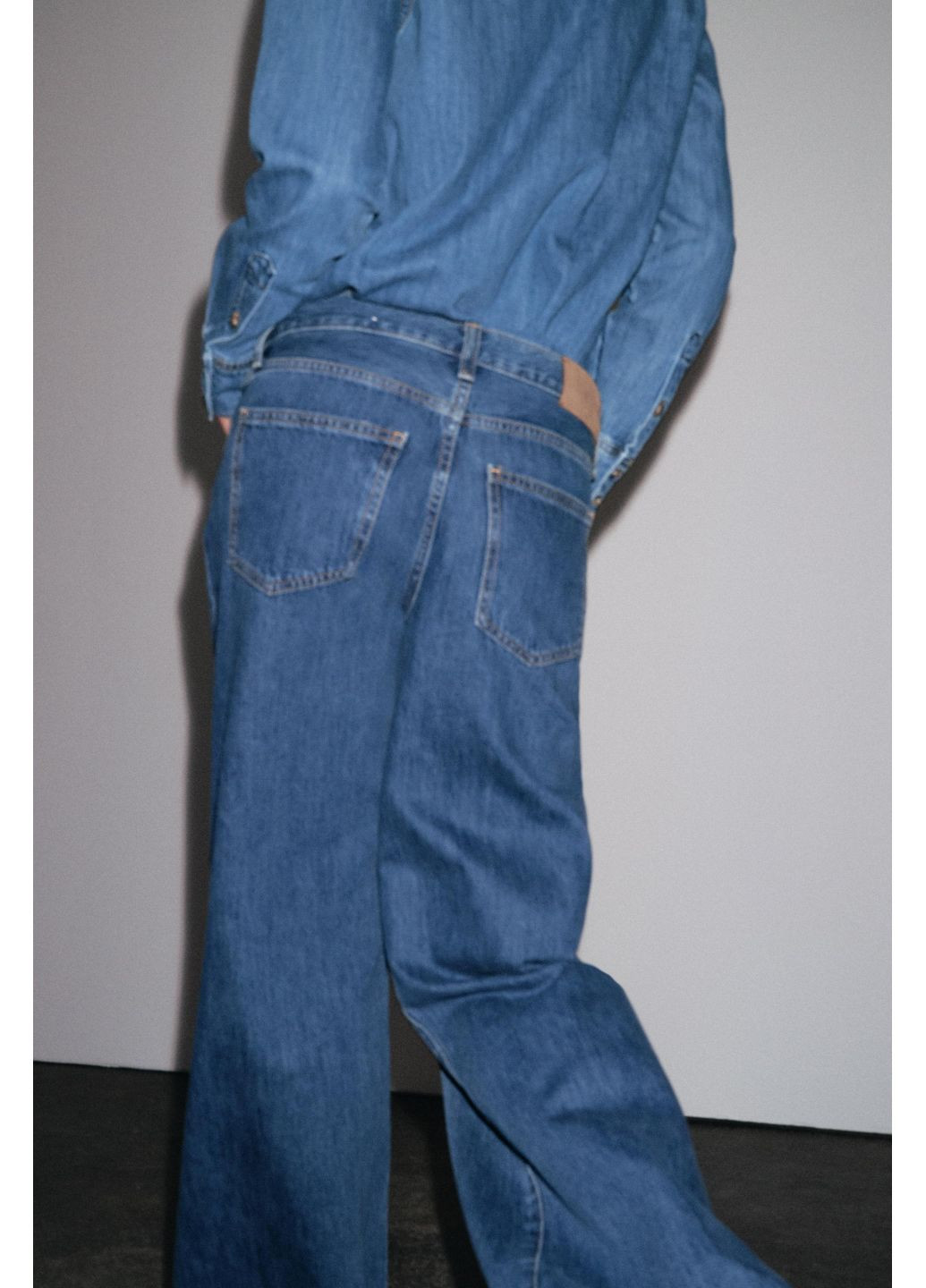 Джинсы ZW COLLECTION WIDE-LEG с низкой посадкой Zara - (349834653)