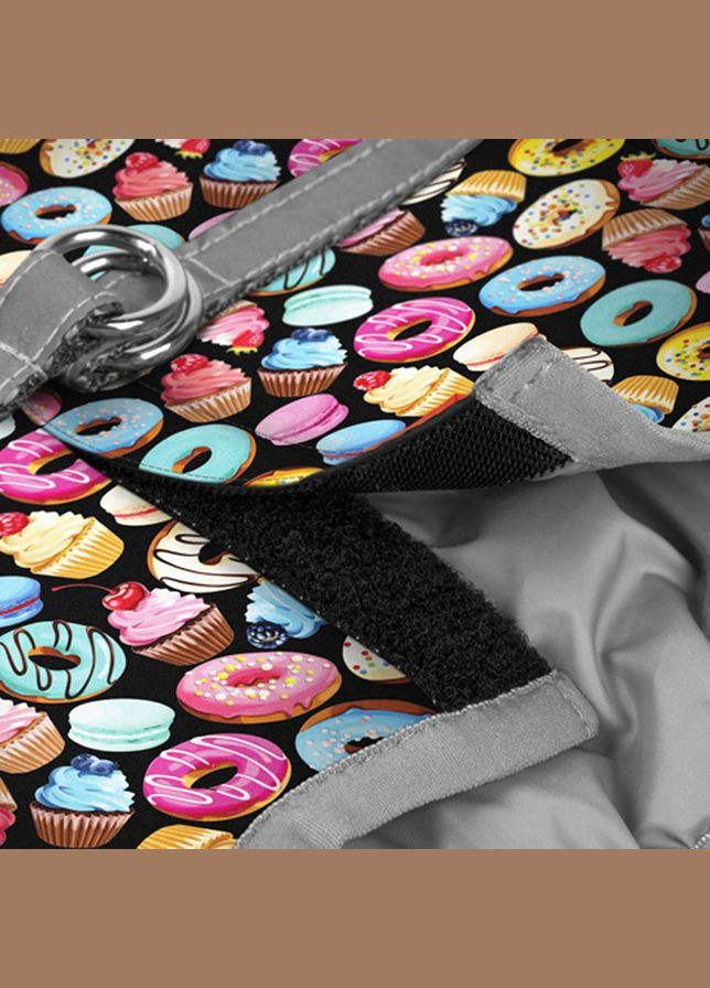 Шлея для собак мягкая Clothes c QR паспортом, рисунок "Пончики", XS3, В 32-35 см, С 22-24 см WAUDOG (332879277)