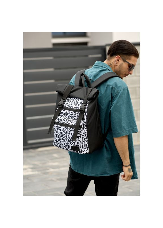Чоловічий рюкзак RollTop ZARD з принтом Graphity Sambag (322870494)