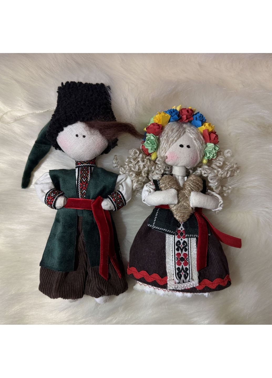 Пара ляльок Козак та Козачка Берегиня любові та злагоди у бордовому вбранні 20 см (020 КБ-2) Гранд Презент (365438273)