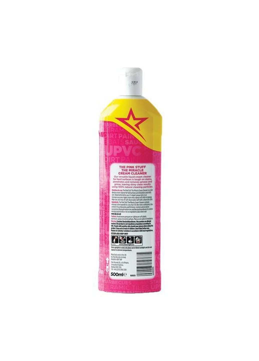 Абразивний крем для чищення твердих поверхонь Pink Stuff Cream Cleaner 500 мл The Pink Stuff (331787268)