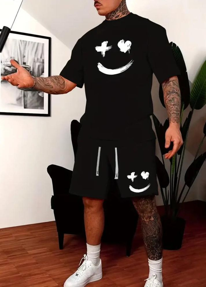 Комплект футболка та шорти ДТФ,Турецька якість не кашлатиться No Brand (294179453)