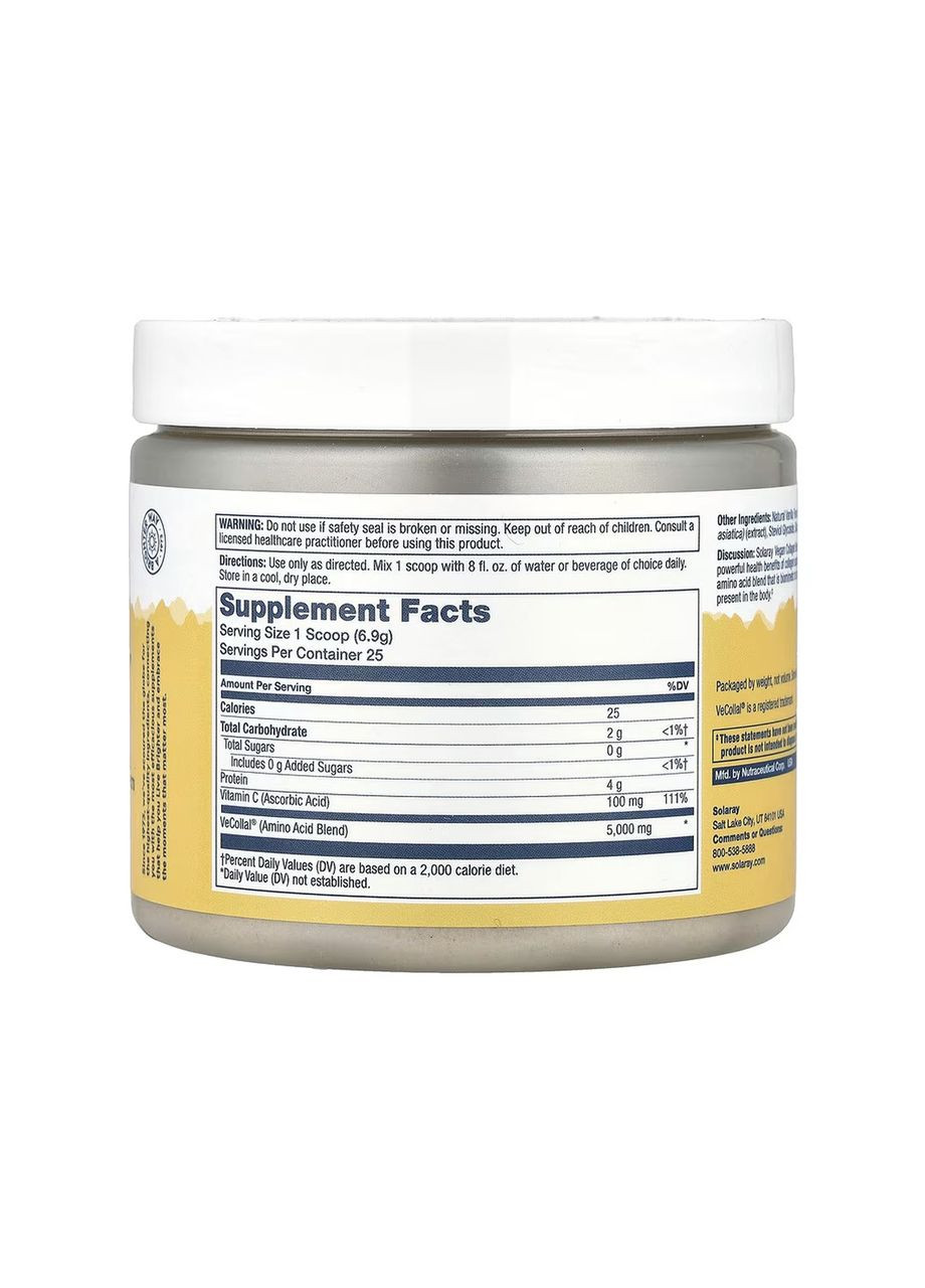 Vegan Collagen Booster - 173g Solaray (369397584)