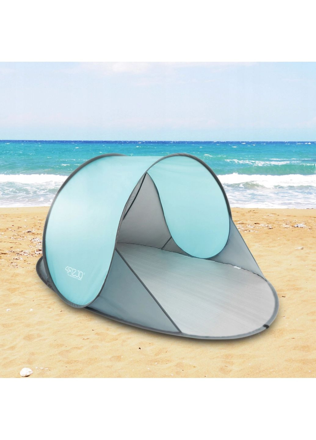 Намет пляжний Pop-Up 195 x 120 см саморозкладний Grey/Mint () 4FIZJO P-5905973401432 (349859095)