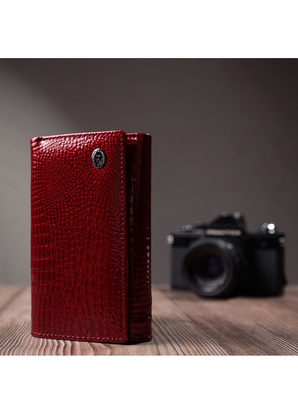 Жіночий шкіряний гаманець 14х9х3 см st leather (315871365)