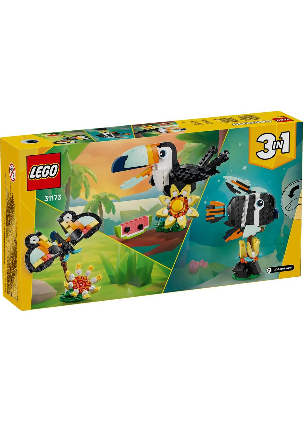 Конструктор Creator Дикі тварини: тропічний тукан 31173 Lego (372012264)