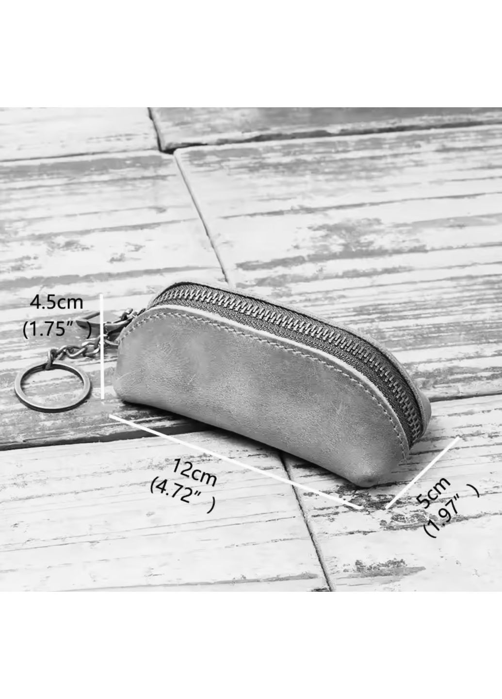 Гаманець ключниця унісекс матеріал шкіра на блискавці No Brand (366216941)