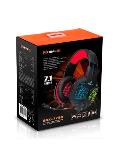 Навушники GDX-7750 /Red (EL124100048) Real-El (396678533)