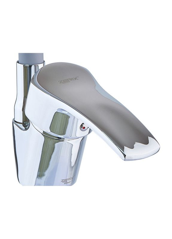 Кухонный смеситель YUB 279 Reflector Gray с гибким серым изливом ZX4654 Zerix (370948163)