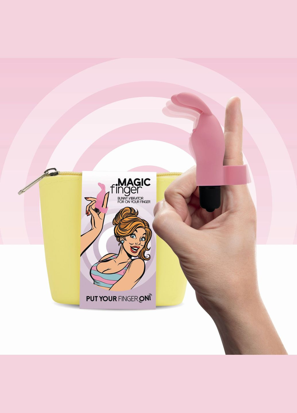 Вібратор на палець Magic Finger Vibrator Pink FeelzToys (291441982)