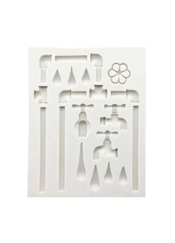 Молд силіконовий Водопровідний кран 124 на 98 см білий Jannet молди (336904493)