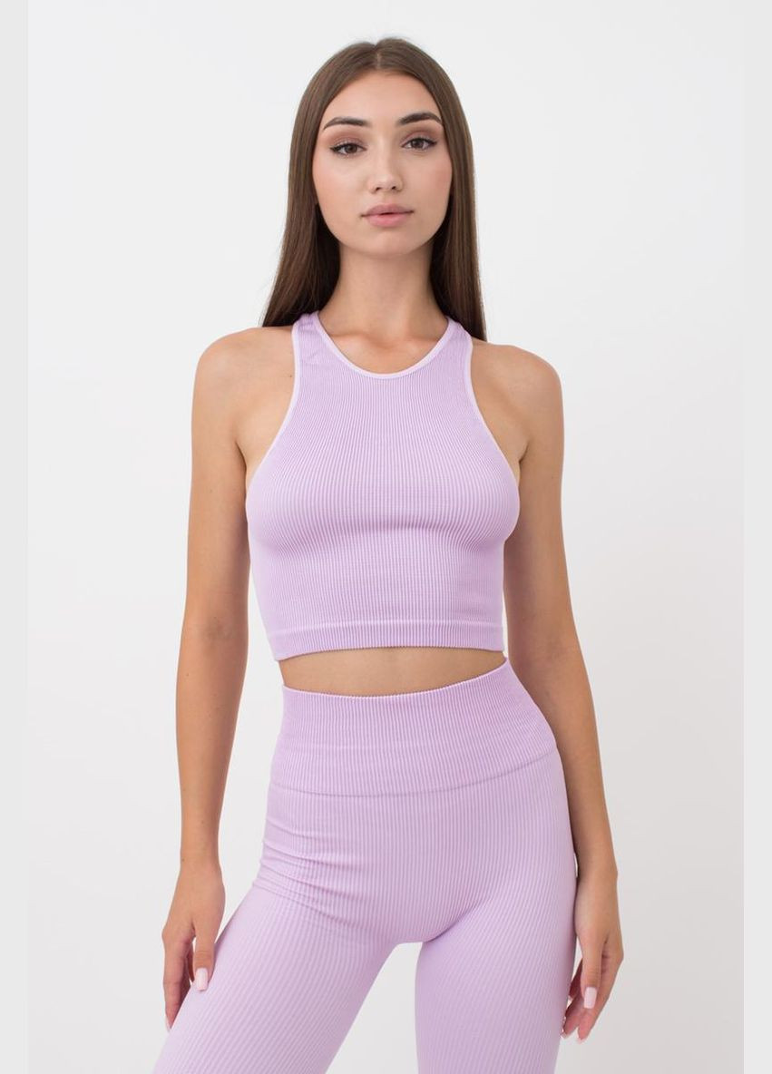 Безшовний топ в рубчик на широких бретелях Giulia Halter top (291119899)