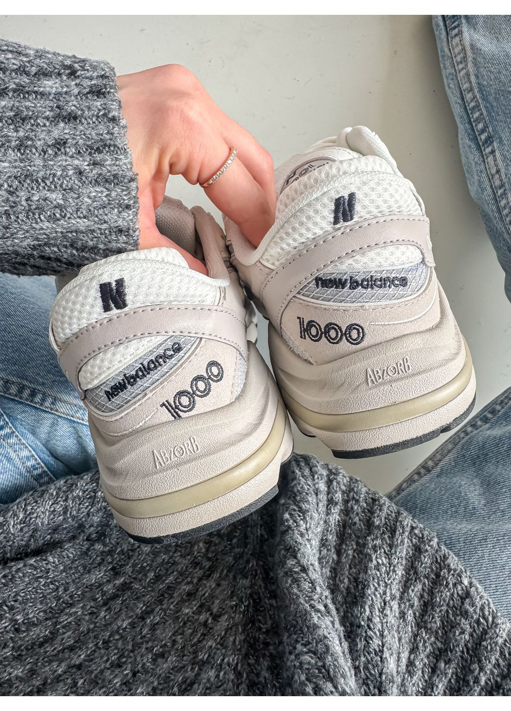 Кроссовки женские и мужские New Balance 1000 Grey White | Нью Беланс 1000 серые No Brand серые демисезоны (350879878)