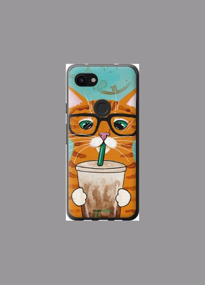 Чехол на Google Pixel 3a XL Зеленоглазый кот в очках "4054t-1713-2448" Endorphone (362605108)