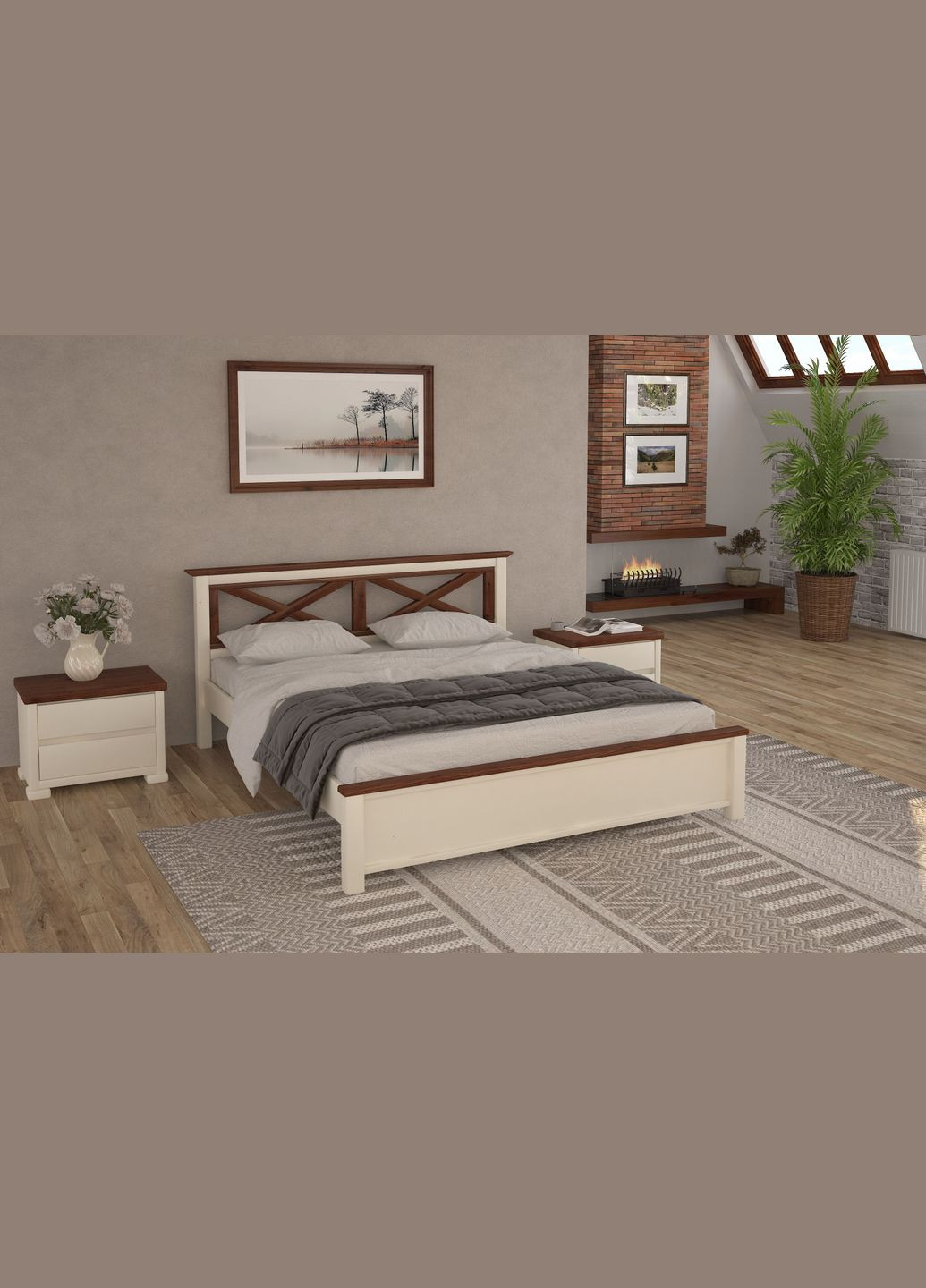 Двуспальная кровать Прованс Н 140х190 см (MBG-1573) Mebigrand (368281196)