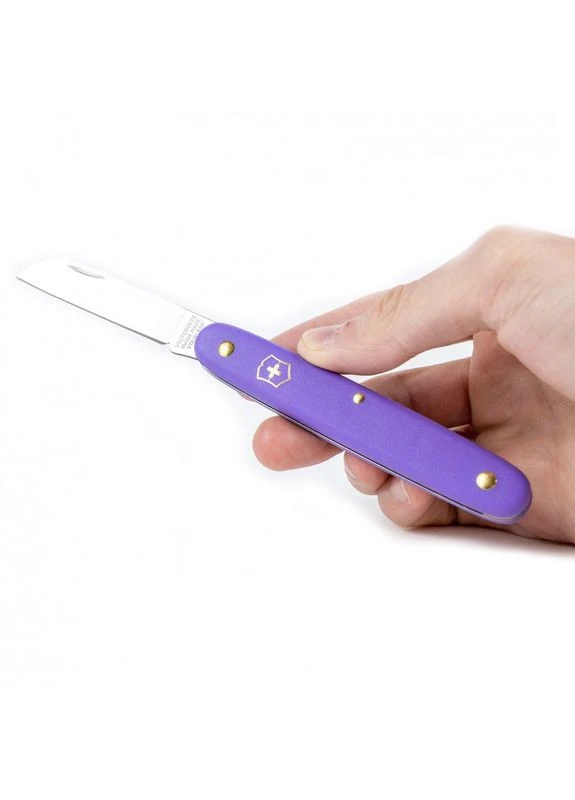 Нож садовый Floral 100мм,1функ,фиол.мат (блистер) Victorinox (385892326)