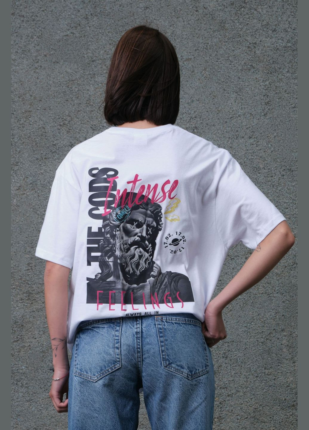 Жіноча Оверсайз Футболка З Принтом Feelings Without - (297546987)