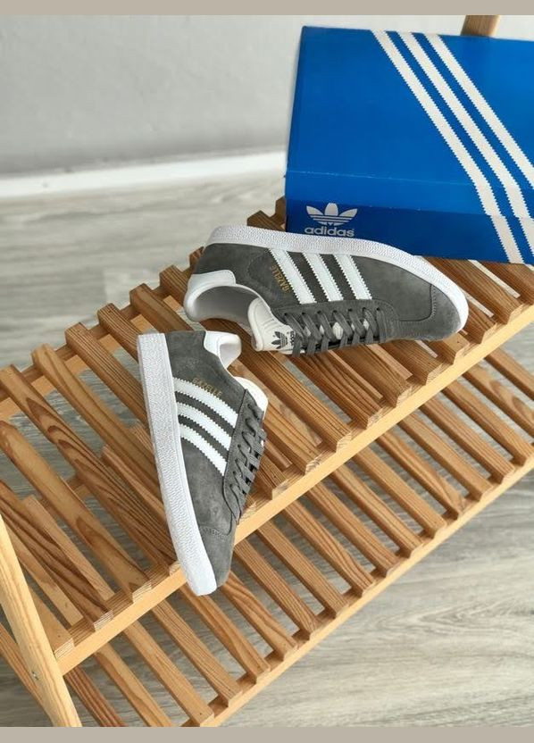 Кросівки жіночі і чоловічі Adidas Gazelle gray | Адідас Газель сірі No Brand сірі демісезони (307397801)