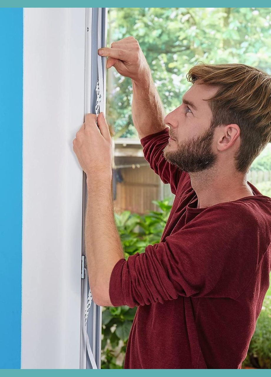 Москітна сітка Insect Stop для вікон, клейка, знімна, регульована, антрацит, 100 × 100 см Tesa (308992188)