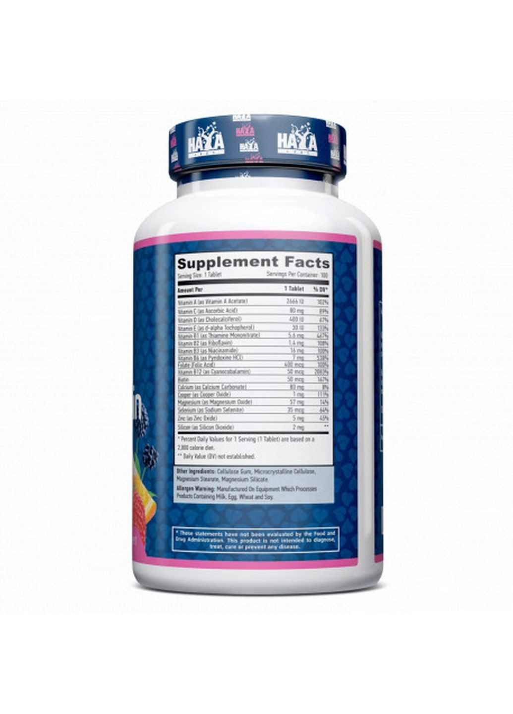 Вітаміни та мінерали Basic Adult Multivitamin, 100 таблеток Haya Labs (293480716)