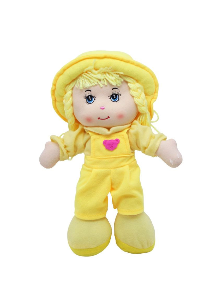 Мягкая кукла "Девочка в комбинезоне", желтая MIC (290109723)