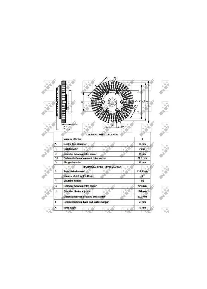 Віскомуфта вентилятора NRF (366204456)