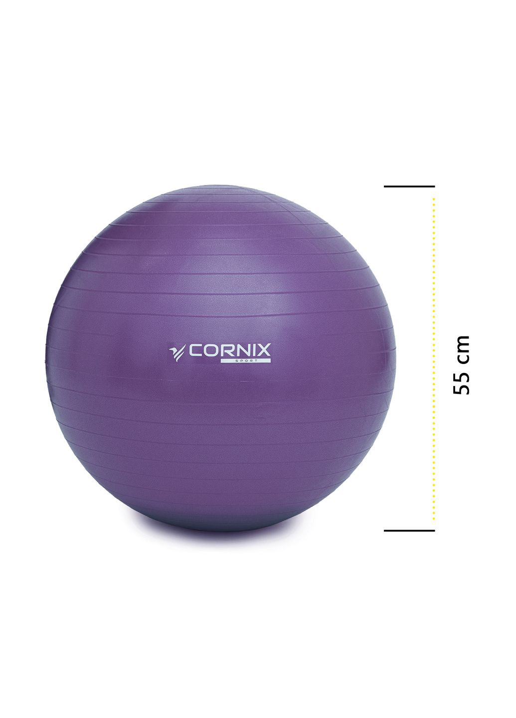М'яч для фітнесу (фітбол) 55 см Anti-Burst XR-0016 Violet Cornix (318867531)