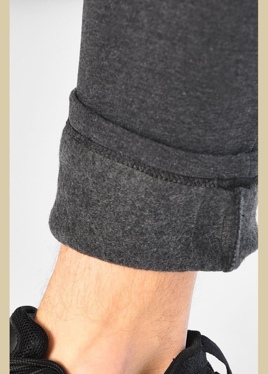 Серые спортивные зимние зауженные брюки Let's Shop