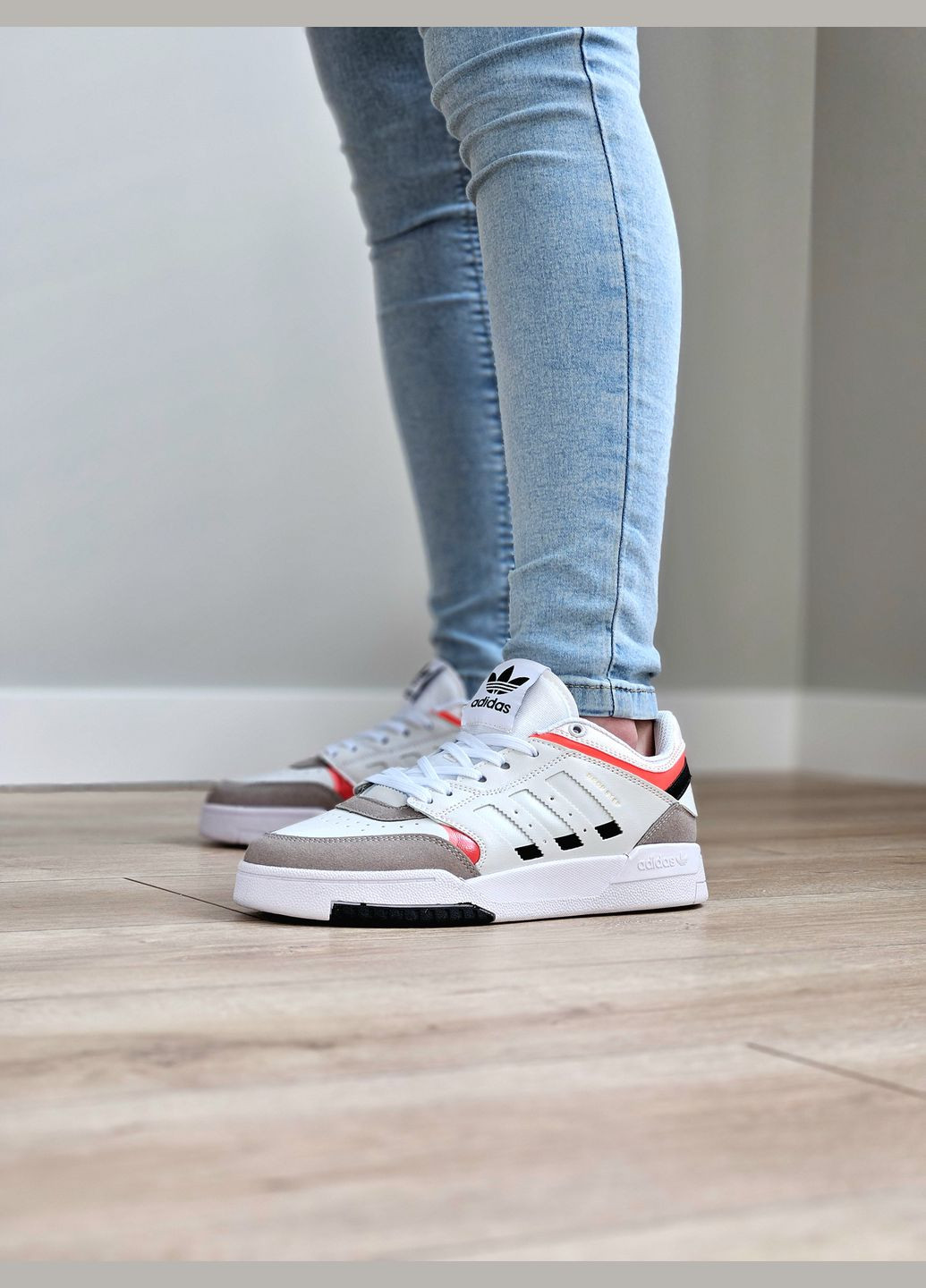 Кроссовки женские и мужские Adidas Drop Step low white | Адидас Дроп Степ белые No Brand белые демисезоны (307397805)