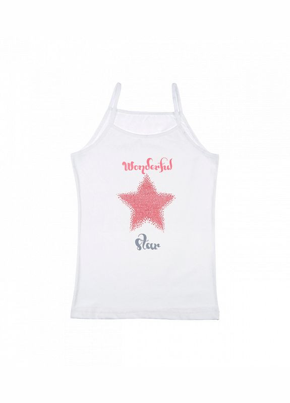 Детская майка на тонких шлейках для девочки с принтом Donella (313426431)