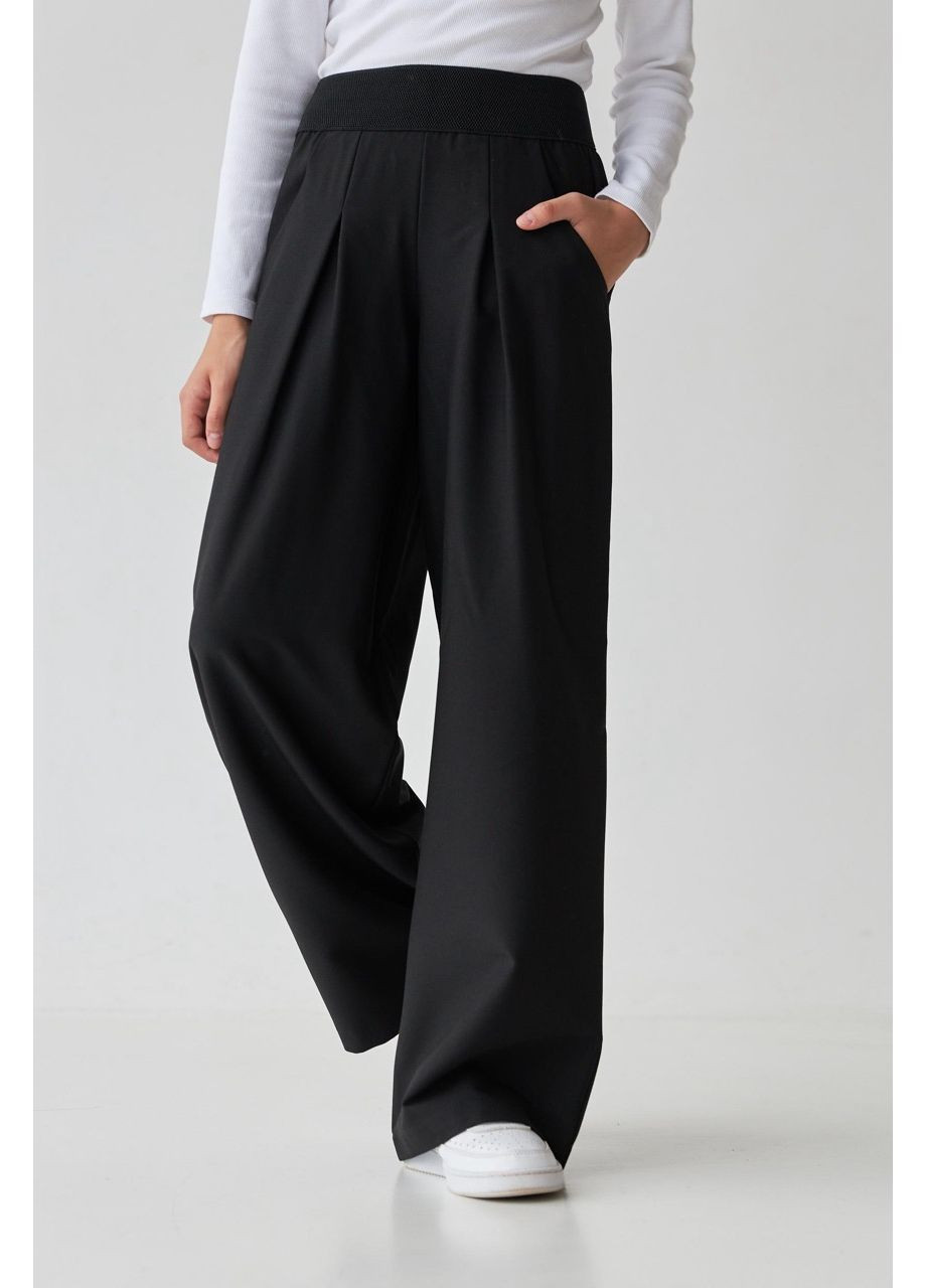 Черные демисезонные брюки No Brand