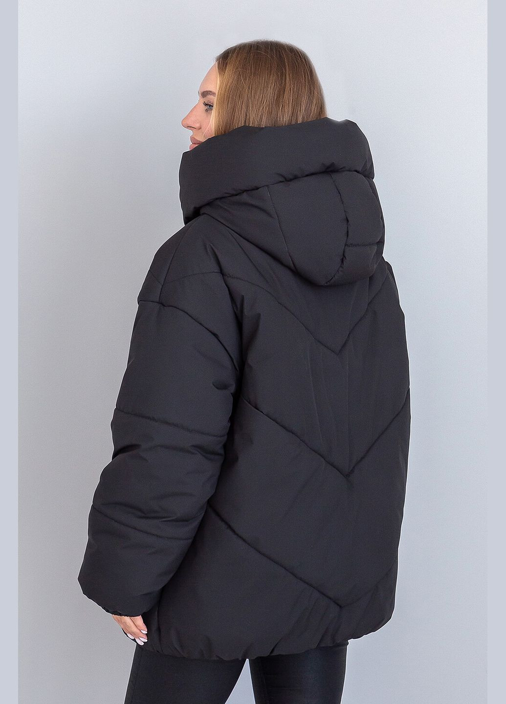 Черная зимняя зимняя куртка селин меди (01211-brown144) MioRichi