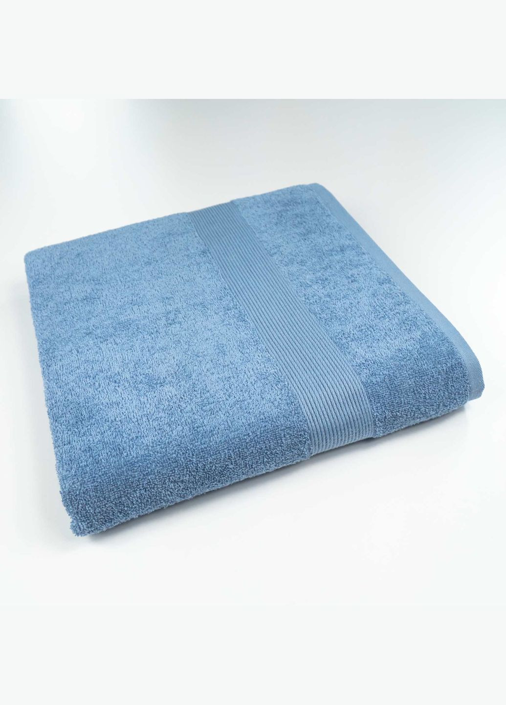 GM Textile банний махровий рушник з бордюром 70х140см 400г/м2 (синій) синій виробництво -