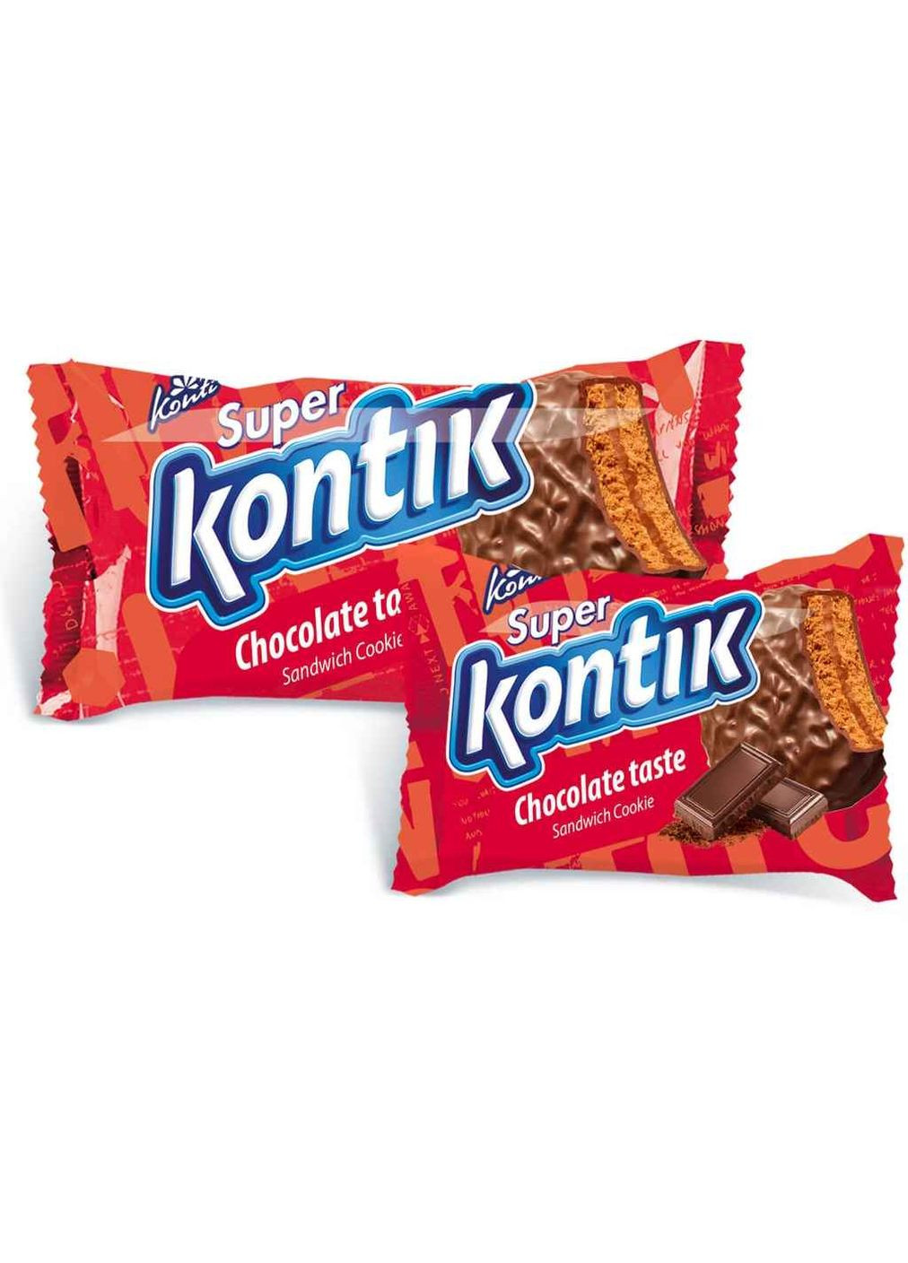 Печиво-сендвіч "Super Kontik" шоколадний смак 45г Konti (362714935)