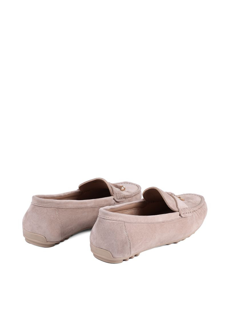 Бежевые женские мокасины 1996-2401 бежевый велюр Attizzare