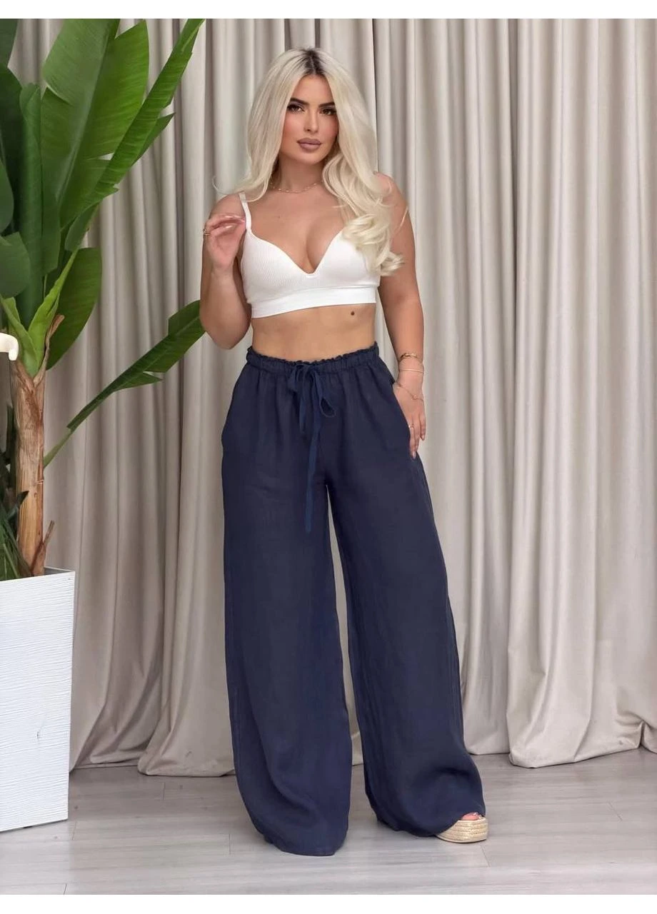 Женские штаны льняные свободного кроя Fashion (394334906)