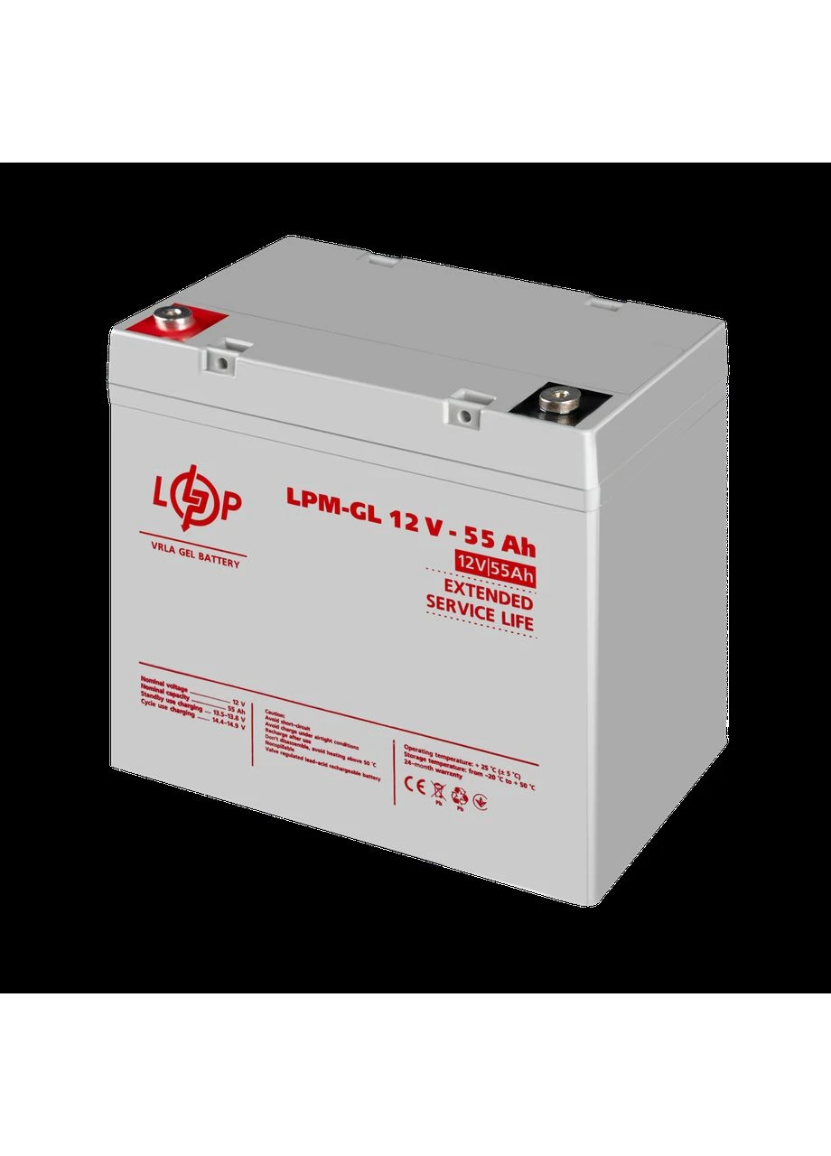 Акция.Аккумулятор гелевый LPM-GL 12V - 55 Ah LogicPower (361344161)