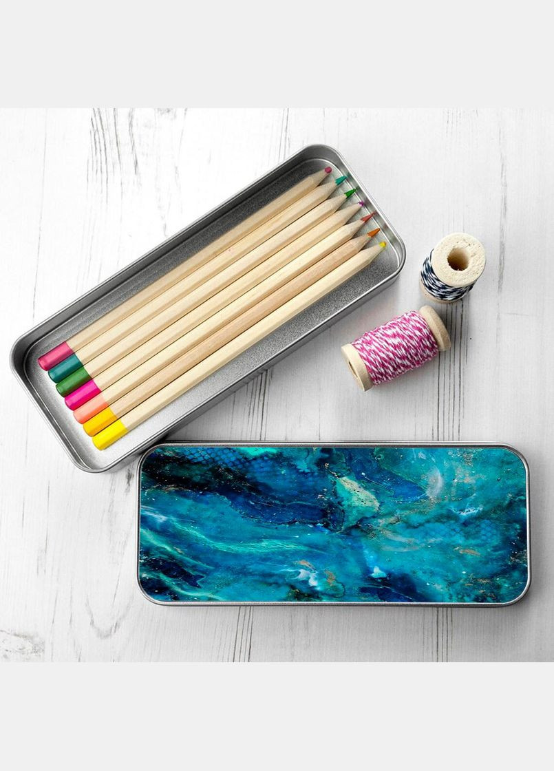 Органайзер для канцелярских принадлежностей металлический, кейс для мелочей girl #01 7*18 см Silver No Brand (309155784)