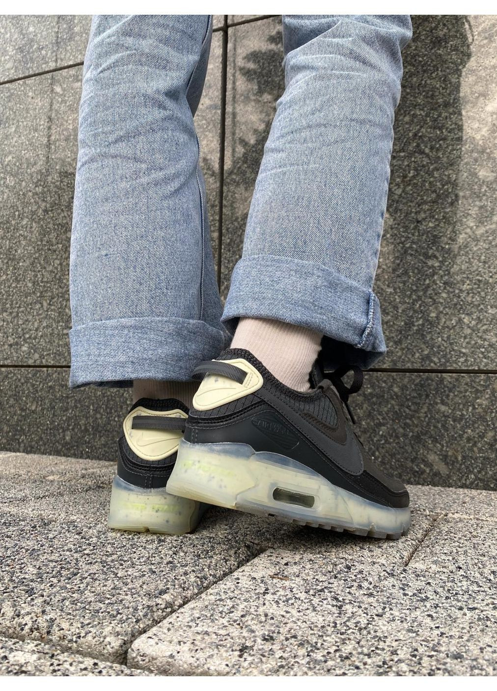 КРОССОВКИ ЖЕНСКИЕ NIKE AIR MAX TERRASCAPE 90 BLACK GREY НАЙК АИР МАКС ТН ПЛЮС No Brand серые демисезоны (367169453)