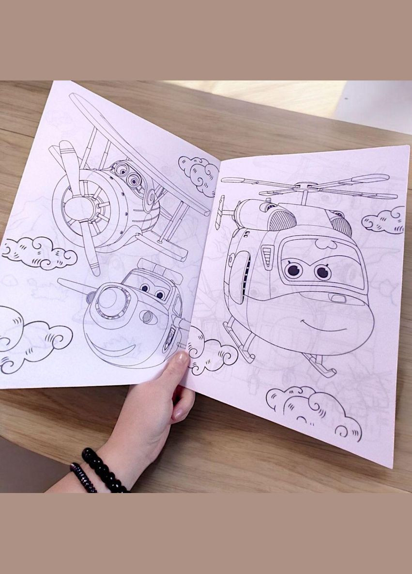 Розмальовка "Super wings" (100 наклейок, формат А4) (GV2333) Jumbi (362436846)