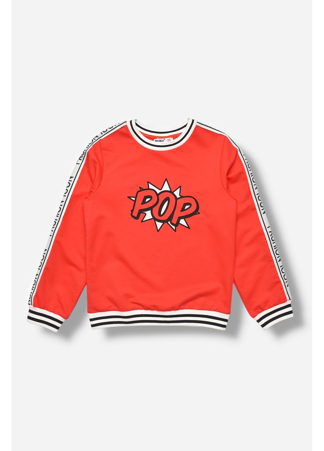 Кофта дитяча для дівчинки червоного кольору з принтом Let's Shop (365310295)