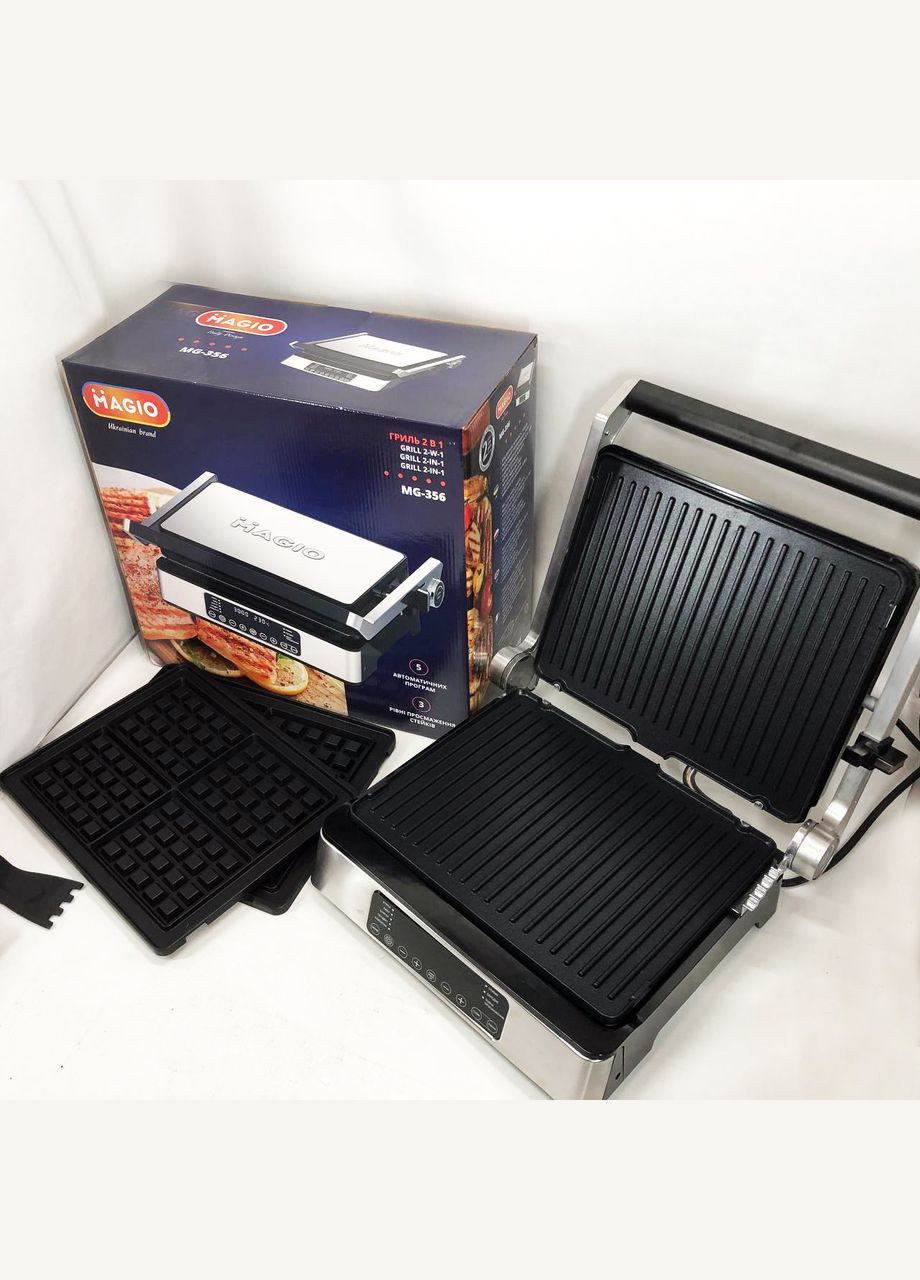 Гриль-барбекю электрический MG-356, Настольный гриль для гамбургеров Прижимная электробутербродница Magio (364664053)