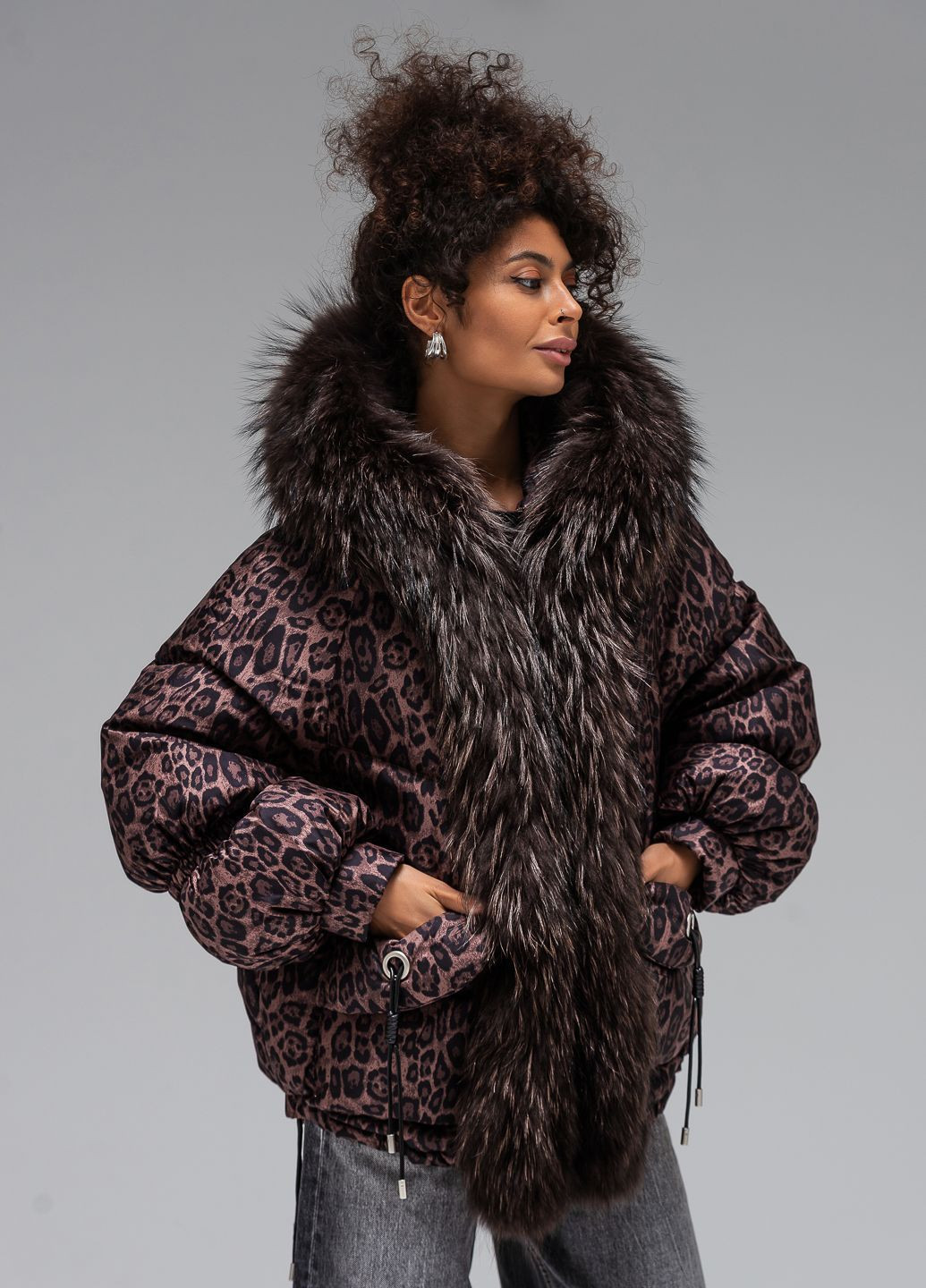 Коричневый зимний Пуховик Vo-tarun