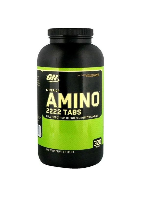 Комплекс аминокислот сывороточного, соевого белка "Amino 2222", 320 таблеток Optimum Nutrition (369164529)